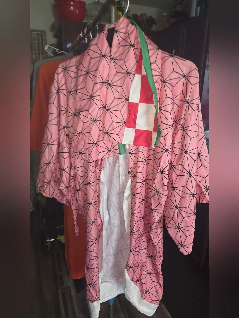 Demon Slayer Kamado Nezuko Anime Costume Kimetsu No Yaiba kids XL